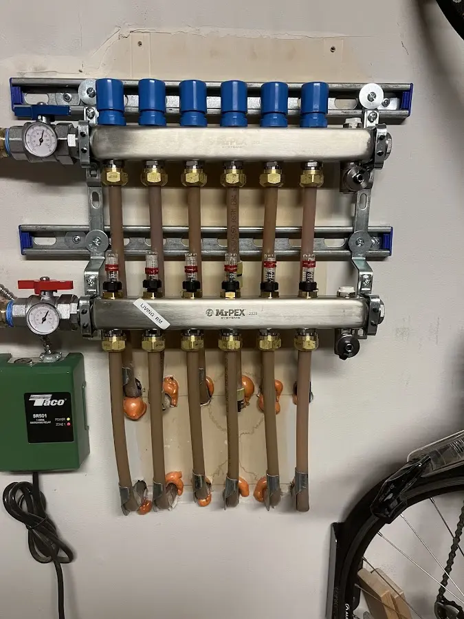 Plumber performing Gas Leak Detection at a residential property in Sleepy Eye